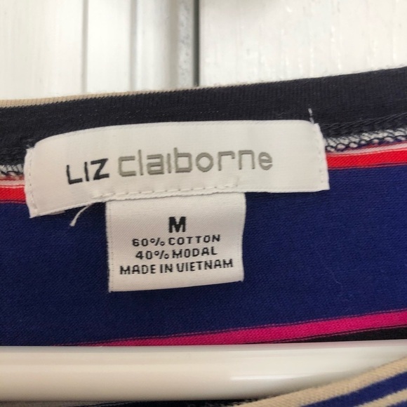Liz Claiborne Rolled Short Sleeve Top - Picture 3 of 5